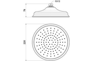 Верхний душ Aquatek AQ2088CR хром